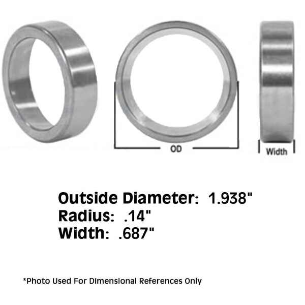 Aftermarket Fits Tapered Roller Bearing Cone Fits John Deere Tractor 831369M1 09194 JD7250 - main